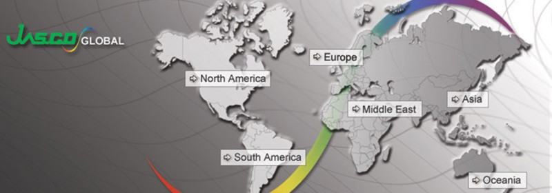 World map of Jasco in the World - Jasco dans le monde