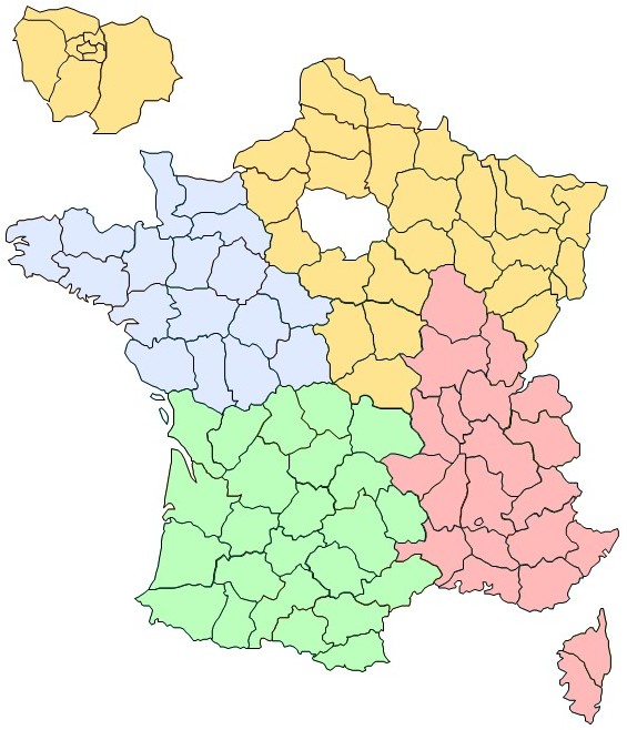 Service commercial par région (France)