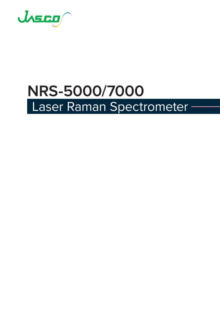 Jasco Raman Microscope Raman NRS-5500 - Jasco France